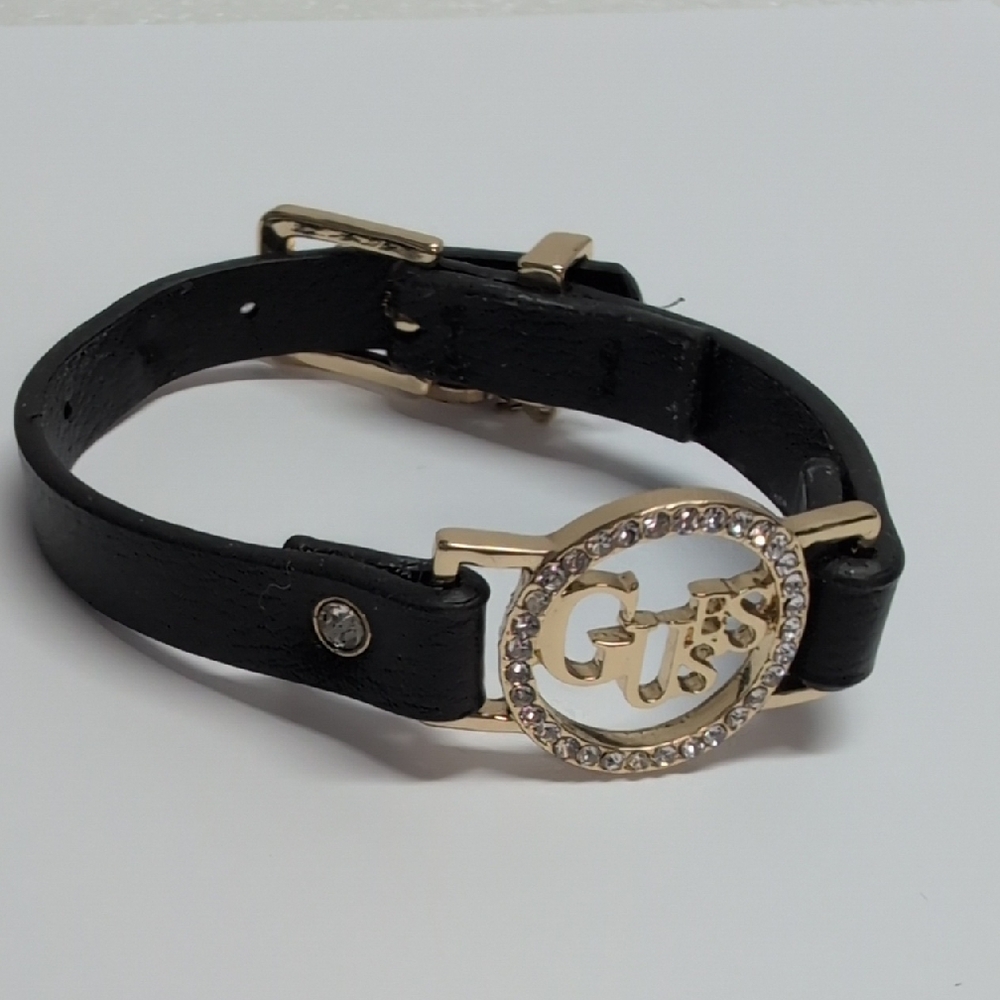 🌈5/$20🌈 Bundle!😍Guess Black Bracelet with Gold and Silver Details